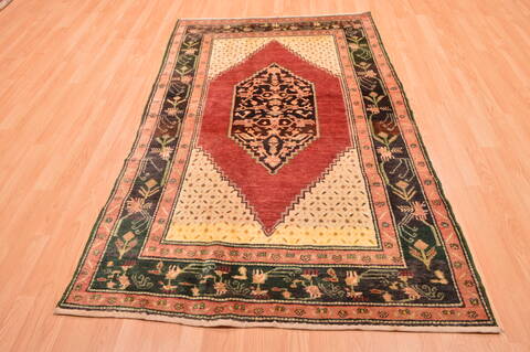 Karabakh Green Hand Knotted 47 X 73  Area Rug 100-89880 Image 1