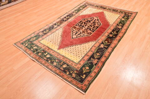 Karabakh Green Hand Knotted 47 X 73  Area Rug 100-89880 Image 2