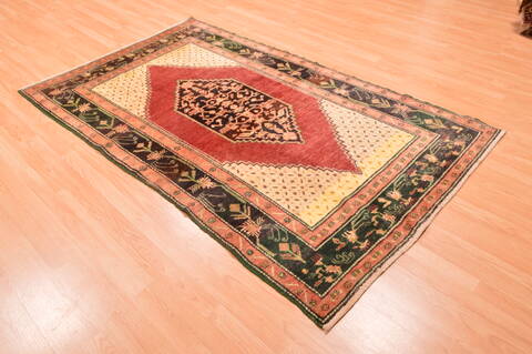 Karabakh Green Hand Knotted 47 X 73  Area Rug 100-89880 Image 3