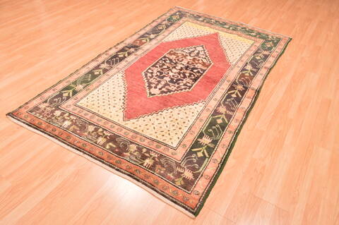 Karabakh Green Hand Knotted 47 X 73  Area Rug 100-89880 Image 5