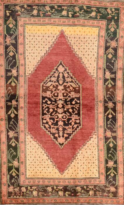 Karabakh Green Hand Knotted 47 X 73  Area Rug 100-89880 Image 0
