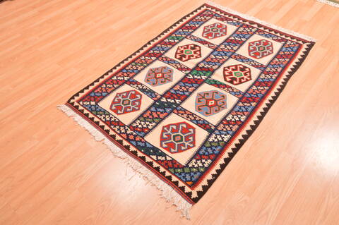 Kilim Multicolor Flat Woven 32 X 50  Area Rug 100-89883 Image 2