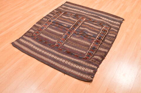 Baluch Brown Square Flat Woven 41 X 46  Area Rug 100-89903 Image 2