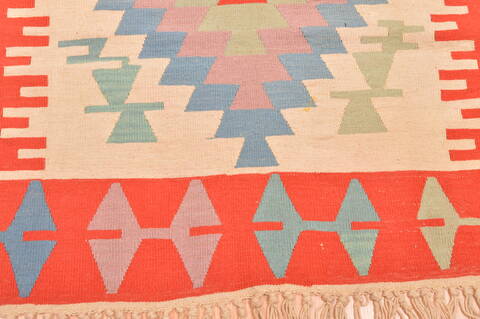 Kilim Red Hand Knotted 38 X 57  Area Rug 100-89904 Image 12