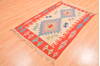 Kilim Red Hand Knotted 38 X 57  Area Rug 100-89904 Thumb 2