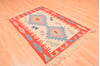 Kilim Red Hand Knotted 38 X 57  Area Rug 100-89904 Thumb 5