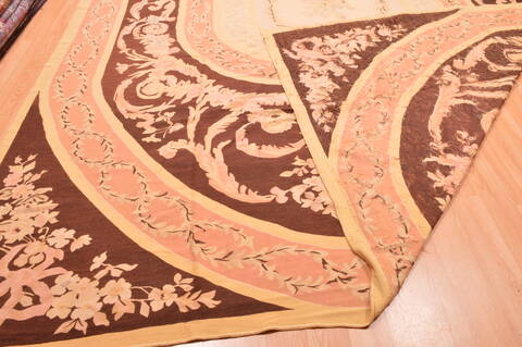 Aubusson Yellow Flat Woven 118 X 165  Area Rug 100-89905 Image 13
