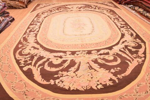 Aubusson Yellow Flat Woven 118 X 165  Area Rug 100-89905 Image 4