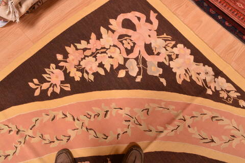 Aubusson Yellow Flat Woven 118 X 165  Area Rug 100-89905 Image 9