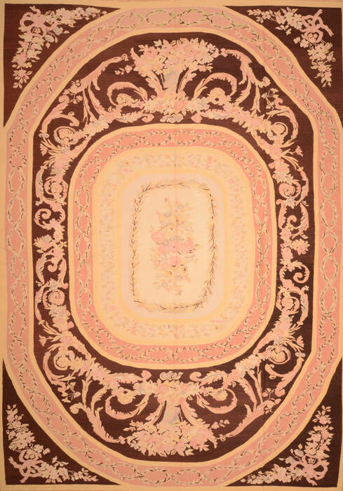 Aubusson Yellow Flat Woven 118 X 165  Area Rug 100-89905 Image 0