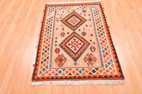 Qashqai Orange Flat Woven 31 X 46  Area Rug 100-89910 Image 4