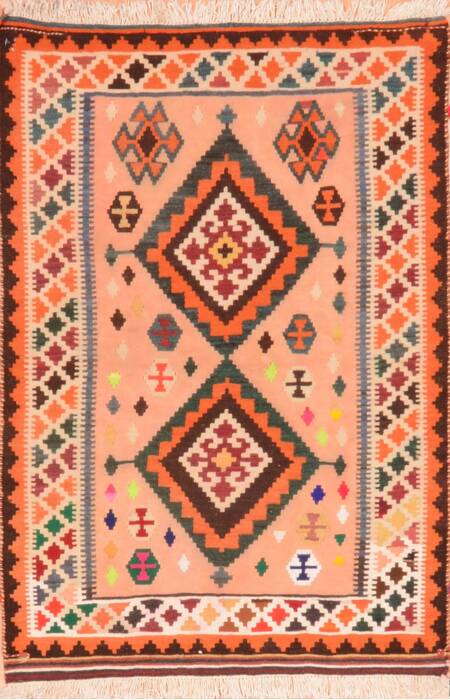 Qashqai Orange Flat Woven 31 X 46  Area Rug 100-89910 Image 0
