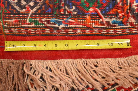 Kilim Red Square Hand Knotted 36 X 45  Area Rug 100-89911 Image 11