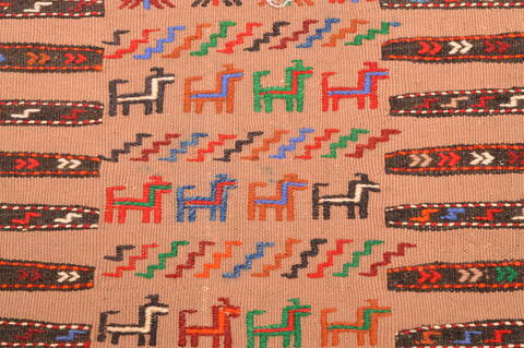 Kilim Red Square Hand Knotted 36 X 45  Area Rug 100-89911 Image 6