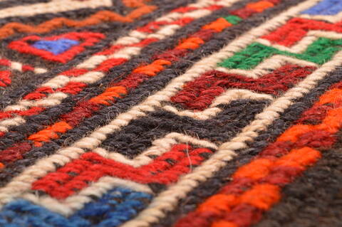 Kilim Red Square Hand Knotted 36 X 45  Area Rug 100-89911 Image 8