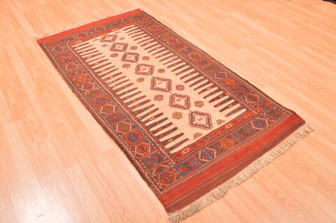Kilim Red Flat Woven 27 X 53  Area Rug 100-89912 Image 3
