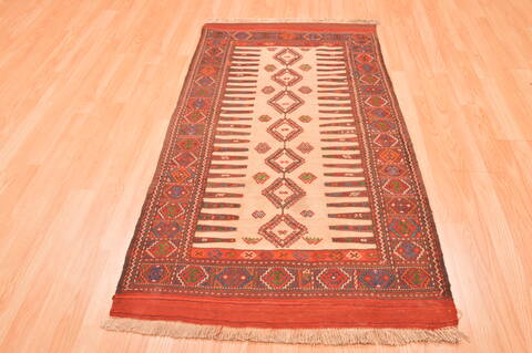 Kilim Red Flat Woven 27 X 53  Area Rug 100-89912 Image 4