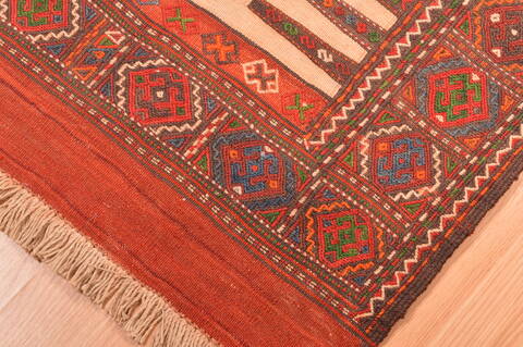 Kilim Red Flat Woven 27 X 53  Area Rug 100-89912 Image 6