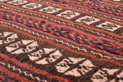 Baluch Brown Flat Woven 33 X 36  Area Rug 100-89915 Image 12