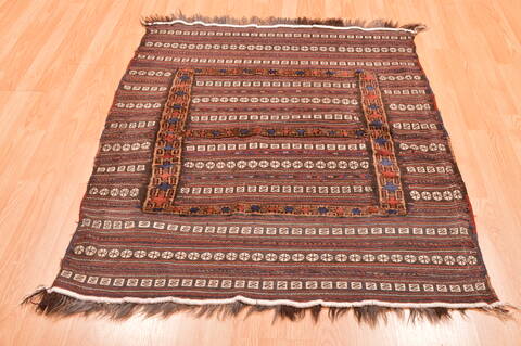 Baluch Brown Flat Woven 33 X 36  Area Rug 100-89915 Image 1
