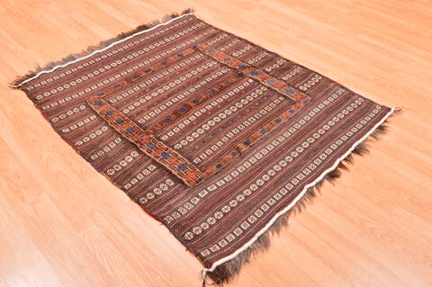Baluch Brown Flat Woven 33 X 36  Area Rug 100-89915 Image 3