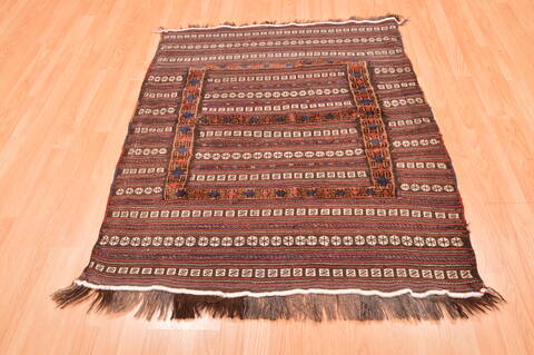 Baluch Brown Flat Woven 33 X 36  Area Rug 100-89915 Image 4