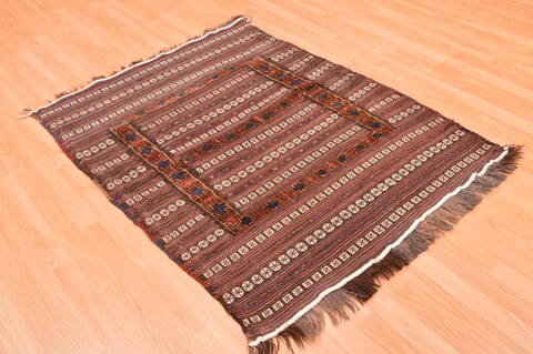 Baluch Brown Flat Woven 33 X 36  Area Rug 100-89915 Image 5