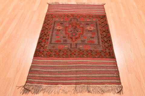 Baluch Grey Hand Knotted 40 X 53  Area Rug 100-89923 Image 1