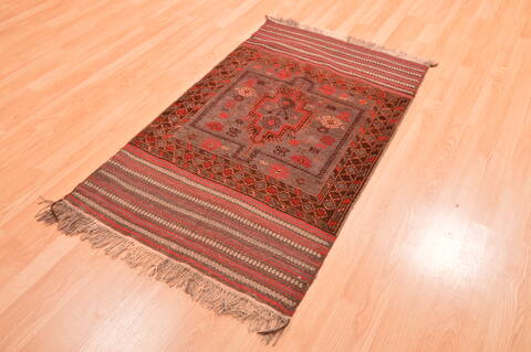Baluch Grey Hand Knotted 40 X 53  Area Rug 100-89923 Image 2