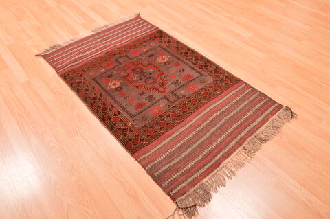 Baluch Grey Hand Knotted 40 X 53  Area Rug 100-89923 Image 3