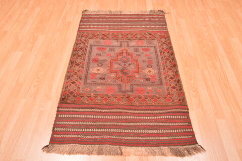 Baluch Grey Hand Knotted 40 X 53  Area Rug 100-89923 Image 4
