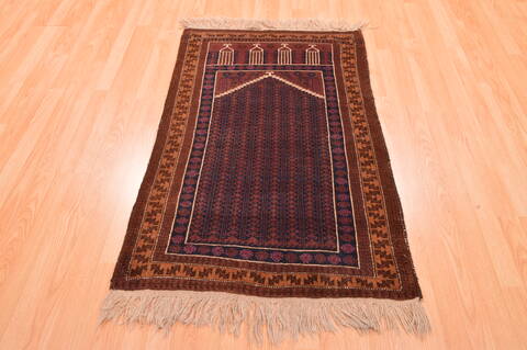 Baluch Blue Hand Knotted 29 X 45  Area Rug 100-89929 Image 1