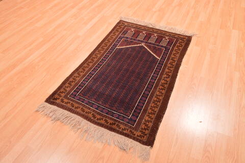 Baluch Blue Hand Knotted 29 X 45  Area Rug 100-89929 Image 2