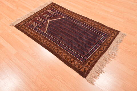 Baluch Blue Hand Knotted 29 X 45  Area Rug 100-89929 Image 3