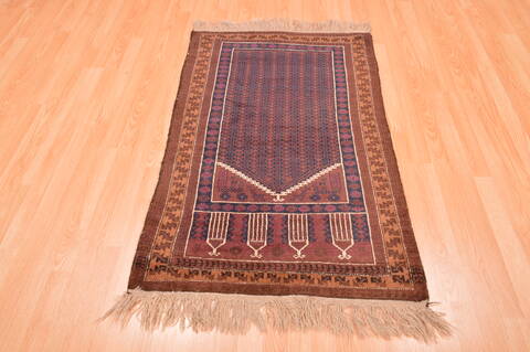 Baluch Blue Hand Knotted 29 X 45  Area Rug 100-89929 Image 4