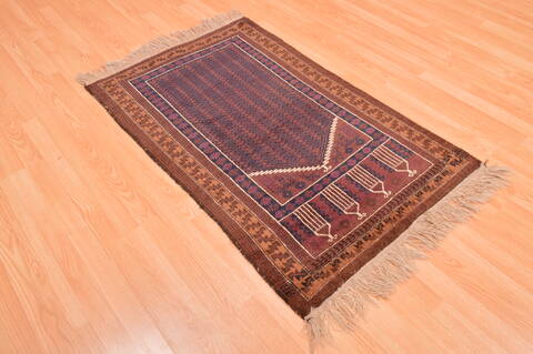 Baluch Blue Hand Knotted 29 X 45  Area Rug 100-89929 Image 5