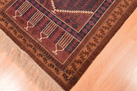 Baluch Blue Hand Knotted 29 X 45  Area Rug 100-89929 Image 6