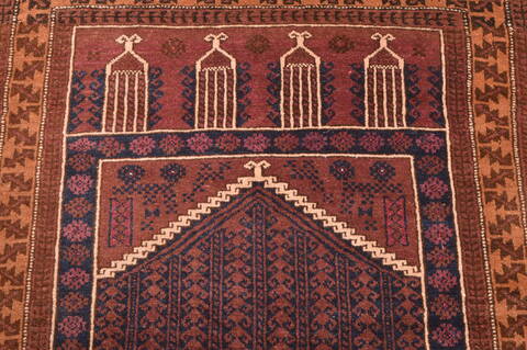 Baluch Blue Hand Knotted 29 X 45  Area Rug 100-89929 Image 8