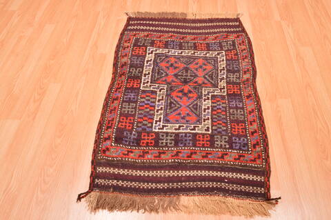 Baluch Blue Hand Knotted 29 X 40  Area Rug 100-89937 Image 4