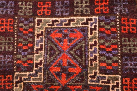 Baluch Blue Hand Knotted 29 X 40  Area Rug 100-89937 Image 6