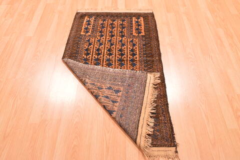 Baluch Beige Hand Knotted 30 X 50  Area Rug 100-89938 Image 12