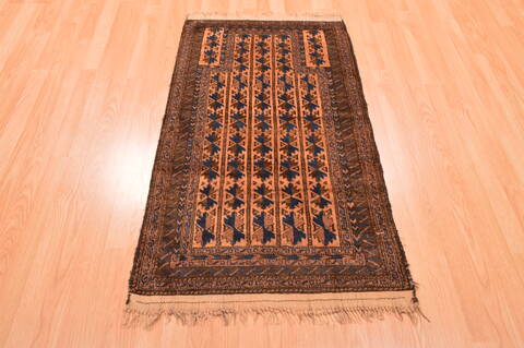 Baluch Beige Hand Knotted 30 X 50  Area Rug 100-89938 Image 1