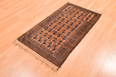 Baluch Beige Hand Knotted 30 X 50  Area Rug 100-89938 Image 2
