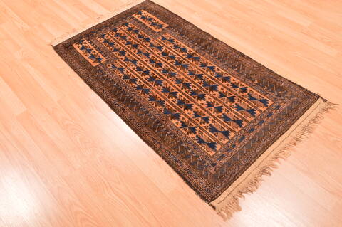 Baluch Beige Hand Knotted 30 X 50  Area Rug 100-89938 Image 3