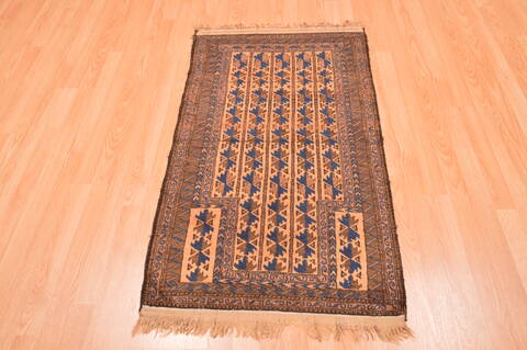 Baluch Beige Hand Knotted 30 X 50  Area Rug 100-89938 Image 4