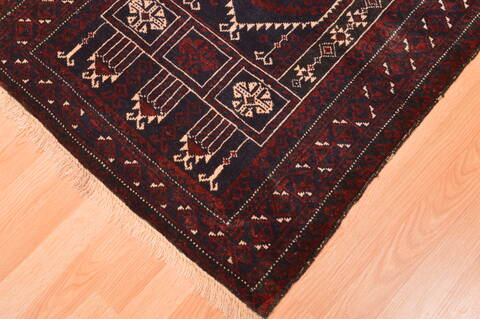 Baluch Red Hand Knotted 30 X 47  Area Rug 100-89939 Image 8