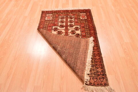 Baluch Beige Hand Knotted 211 X 47  Area Rug 100-89943 Image 12