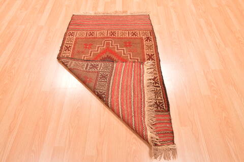 Baluch Beige Hand Knotted 211 X 47  Area Rug 100-89943 Image 1