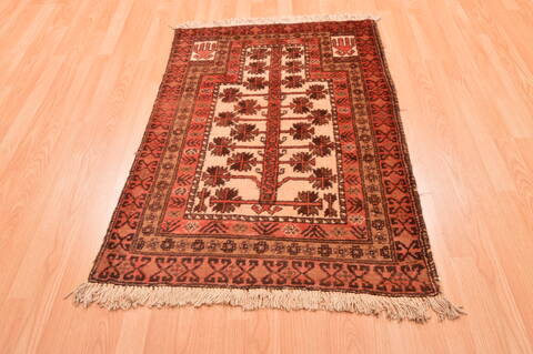 Baluch Beige Hand Knotted 211 X 47  Area Rug 100-89943 Image 2
