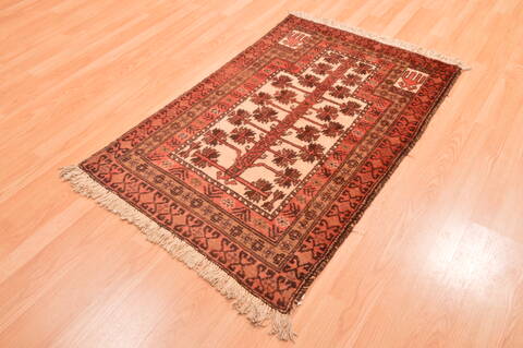 Baluch Beige Hand Knotted 211 X 47  Area Rug 100-89943 Image 3